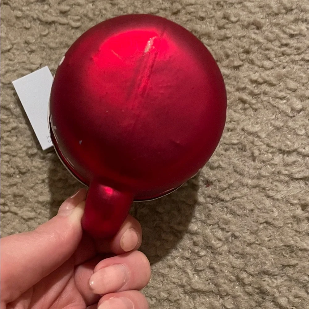 Target Red and White Hot Cocoa Cup Ornament with Candy Cane
